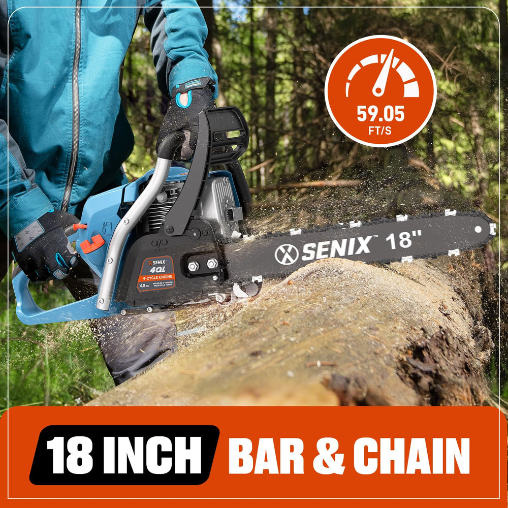 SENIX loop handle grip close-up for improved control and reduced operator fatigue