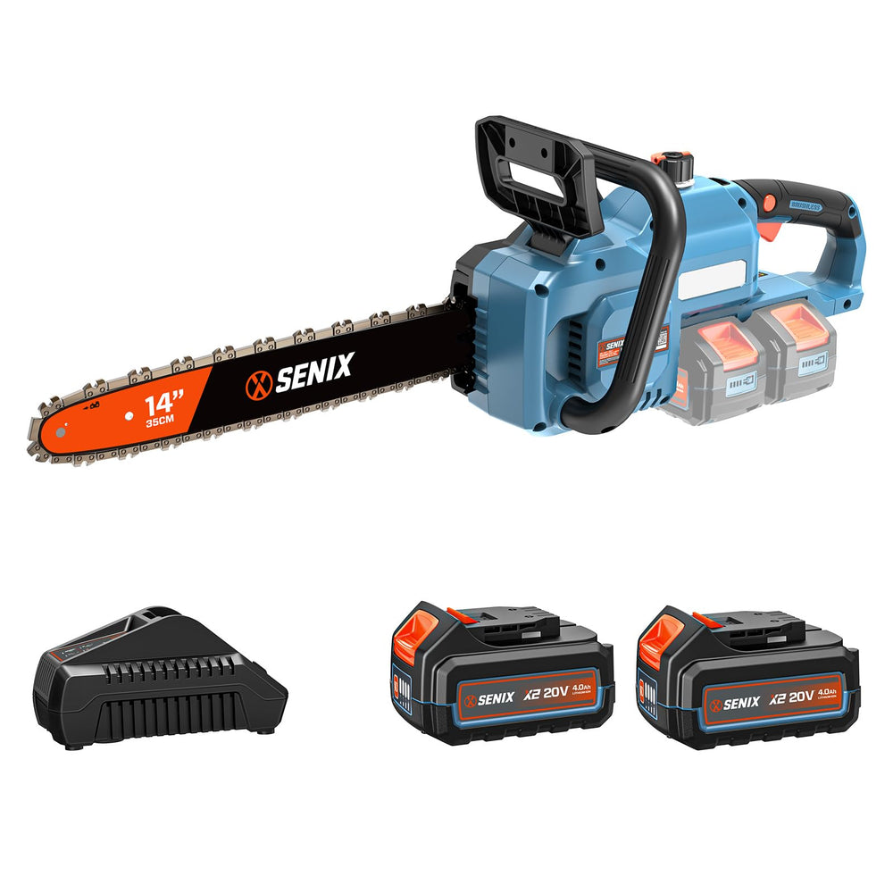 SENIX front view showing saw and case for clear product identification and benefit