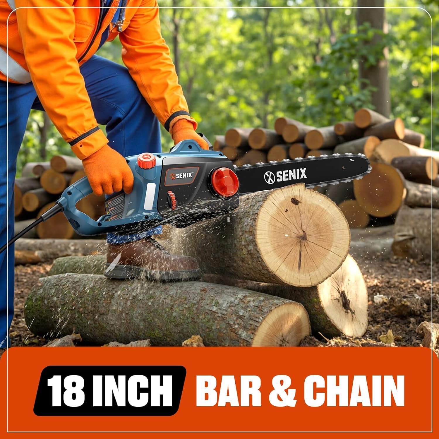 SENIX handle and trigger lockout close-up highlighting comfortable control and safety