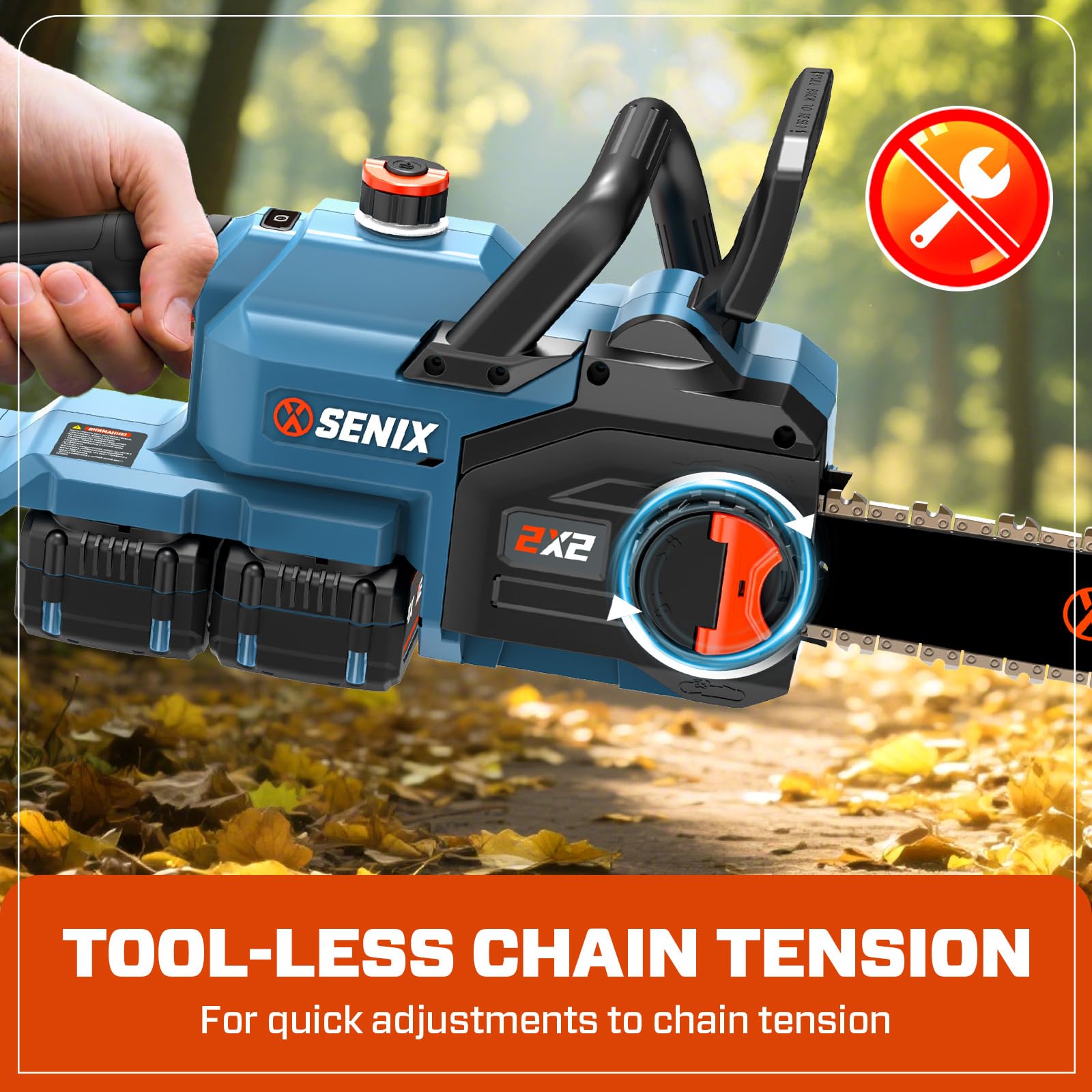 SENIX automatic oiler port illustrating low maintenance and consistent lubrication