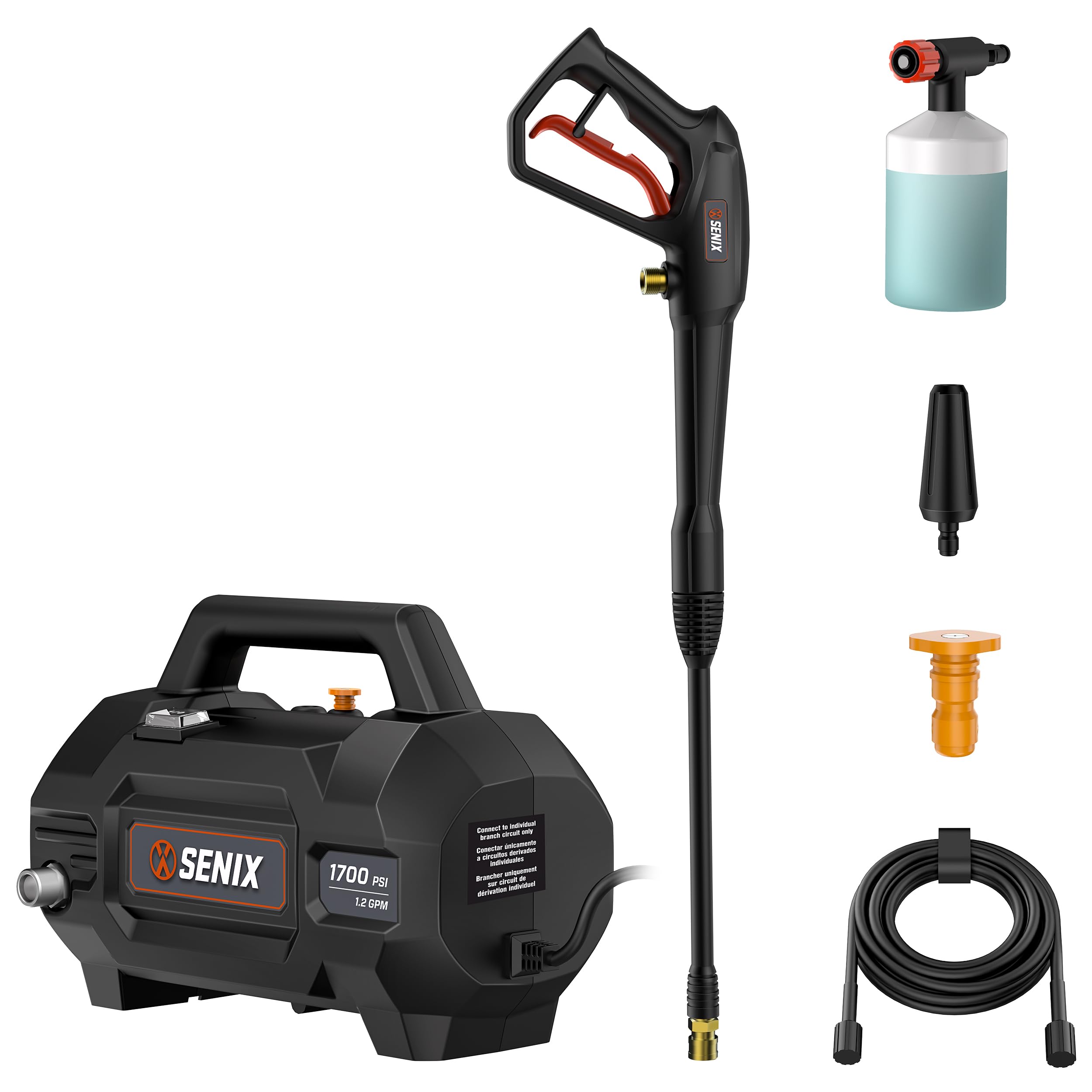 SENIX front view showing compact unit and controls, clear storage benefit