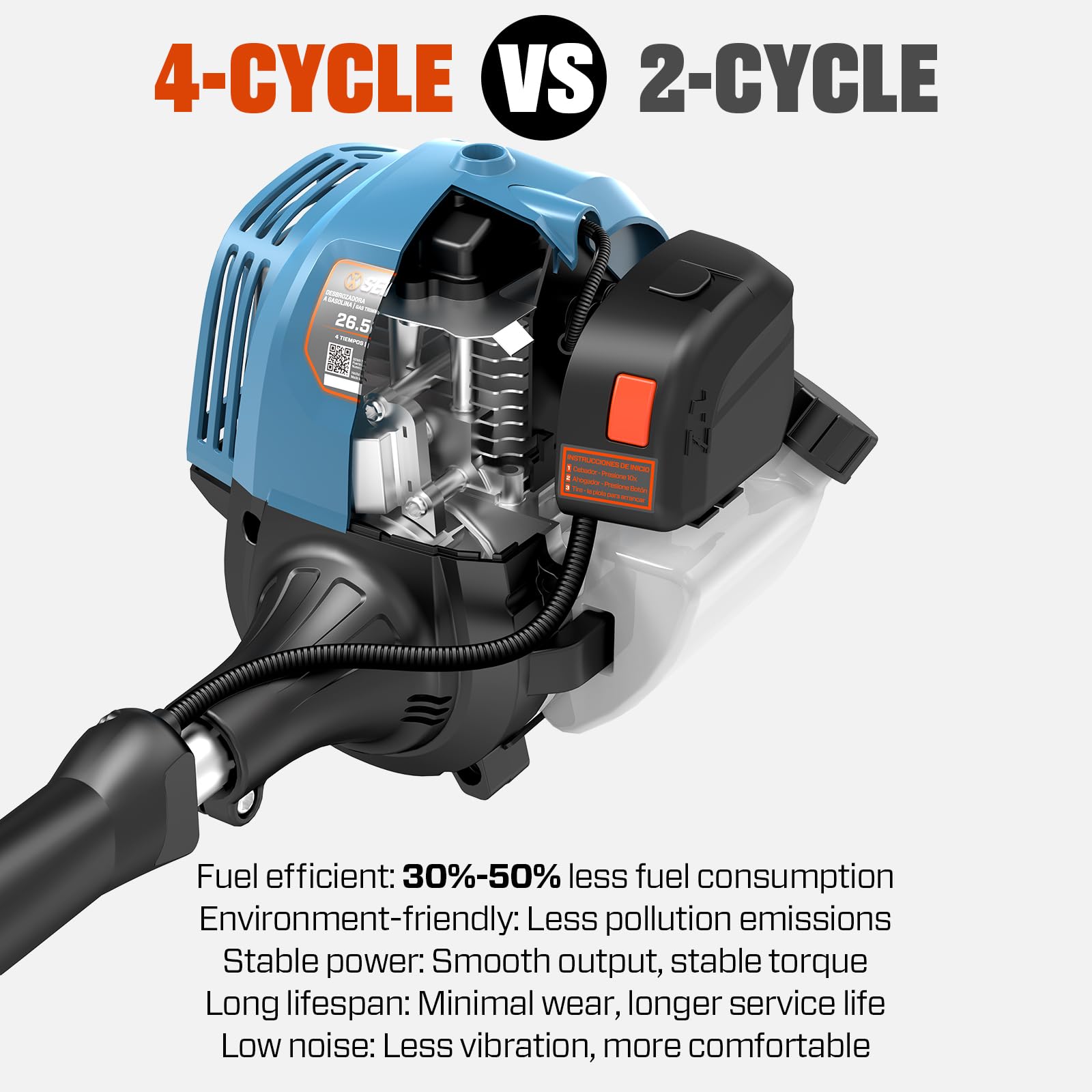 SENIX trimmer next to hand showing size and lightweight design for reduced fatigue