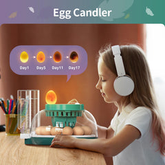 SENTYE egg turner mechanism detail demonstrating gentle automated rotation benefit
