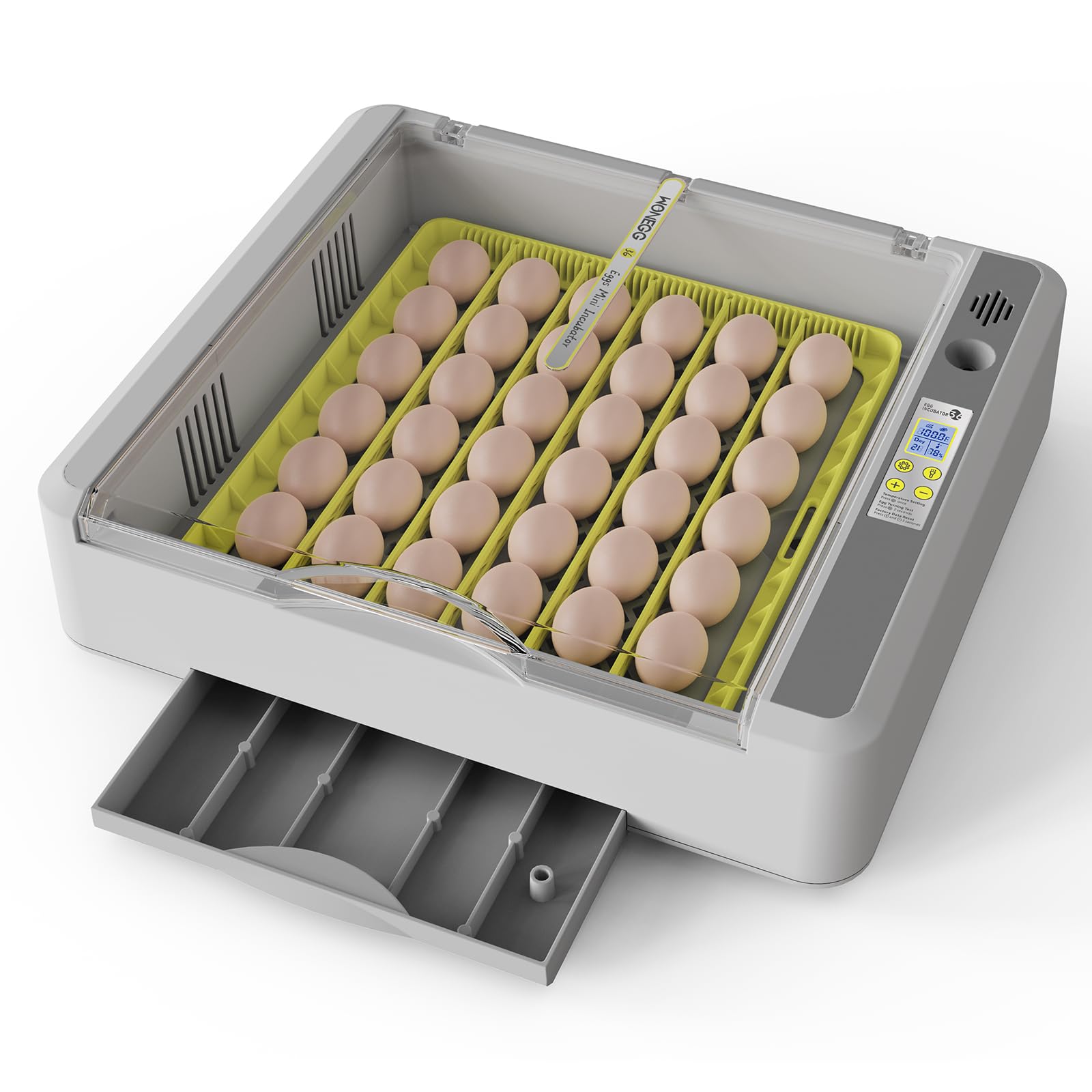 SENXINGYAN front view showing incubator and clear lid for easy monitoring