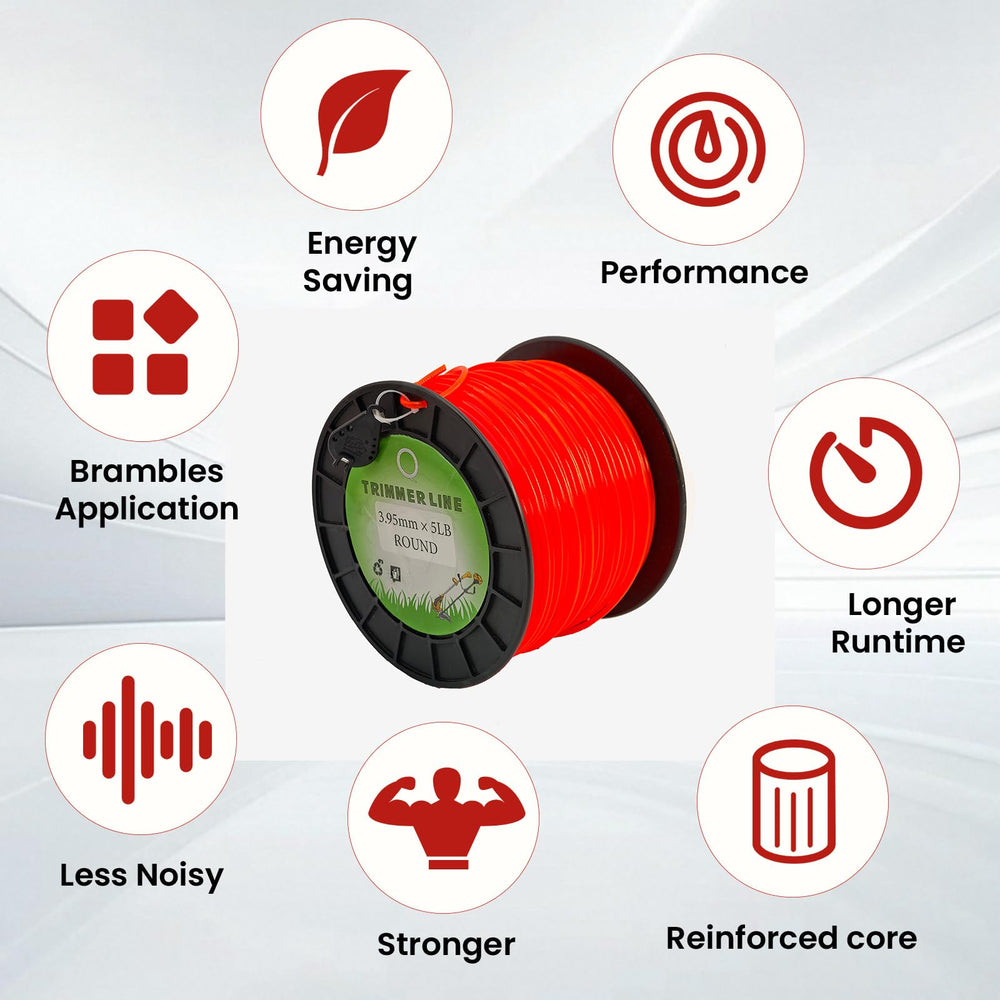 SENZHAO trimmer line in use cutting thick brush demonstrating consistent performance