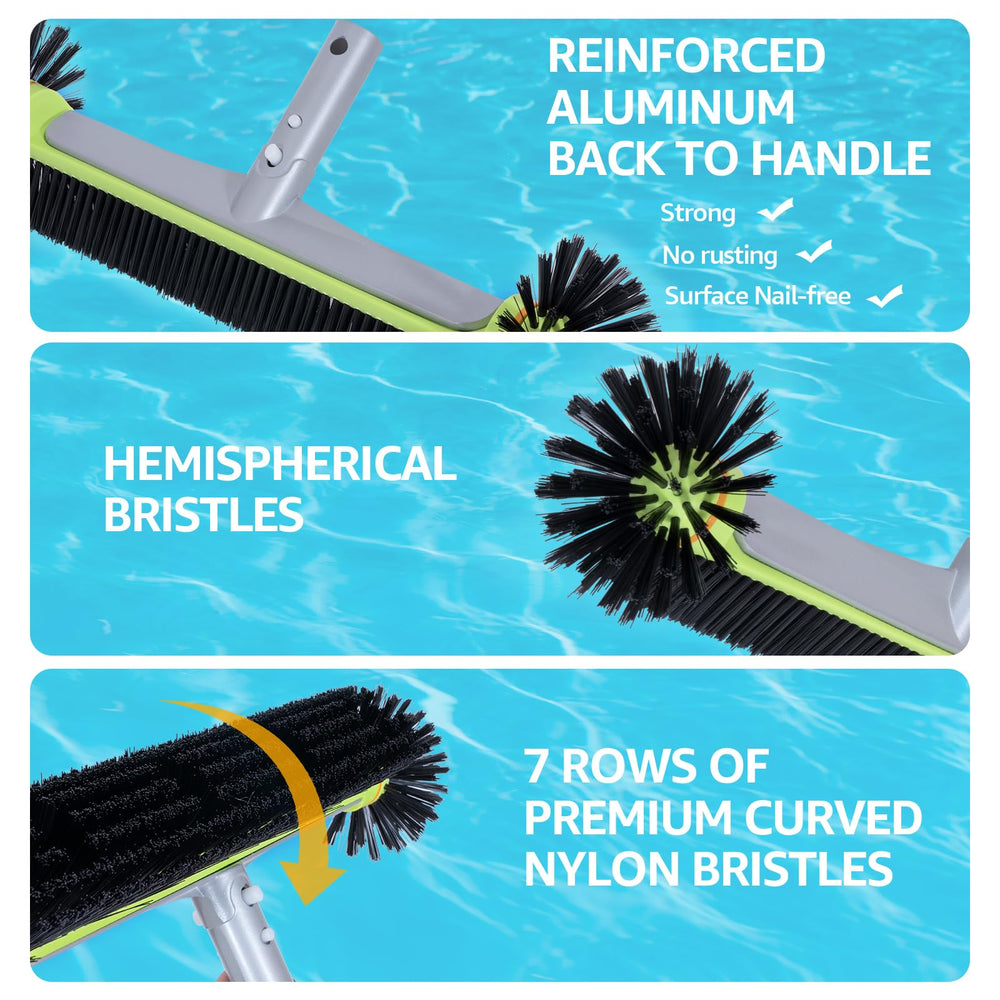 Sepetrel 17.5 inch round brush bristles reach corners effectively