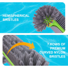 Sepetrel close-up of hemispherical bristles protecting liners while scrubbing