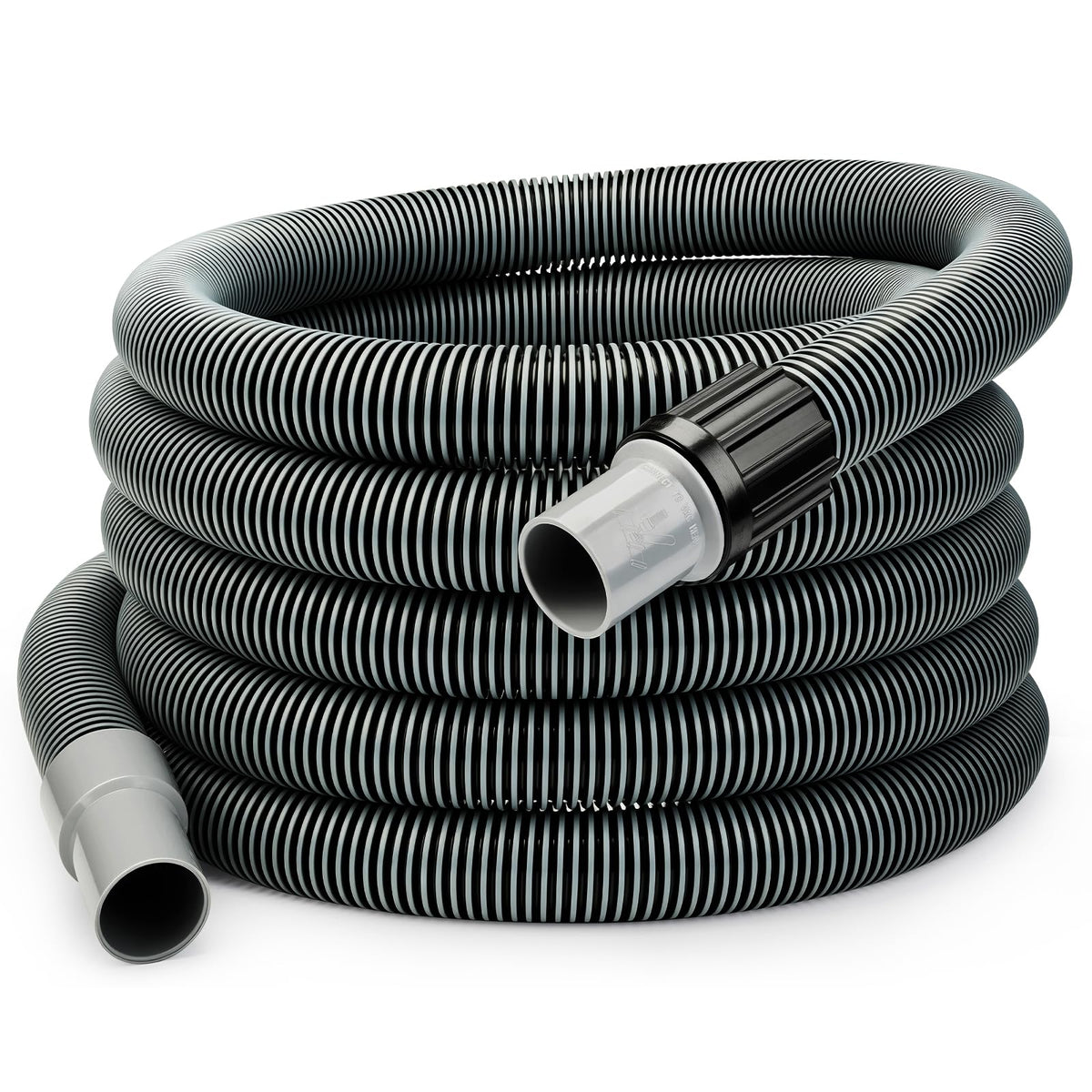 Sepetrel hose front view showing full 25ft coil and clear labeling, durable performance