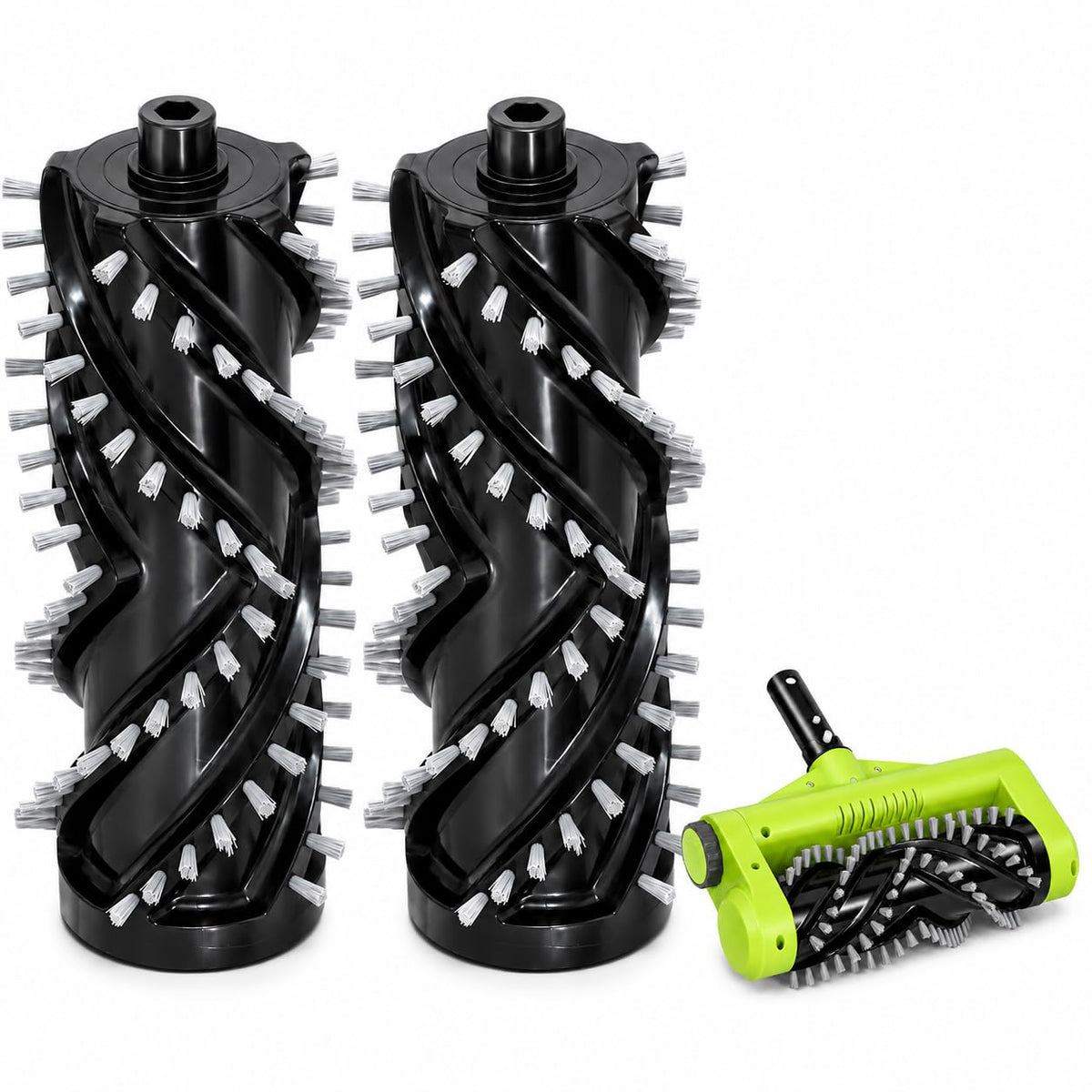Sepetrel two replacement rollers front view shows durable bristles and fit, restores scrubbing power