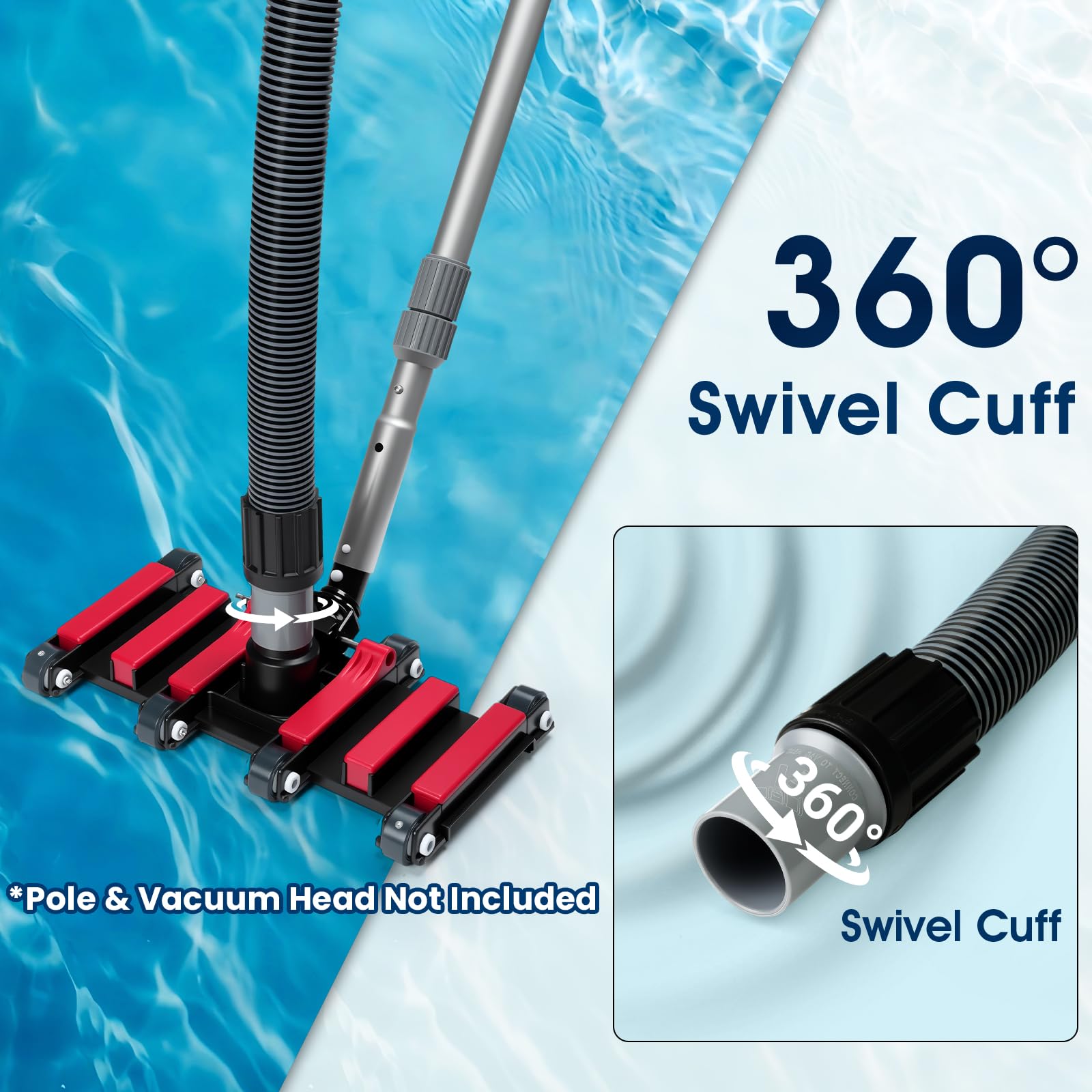 Sepetrel hose laid out with measuring tape showing 40ft length for coverage and customization