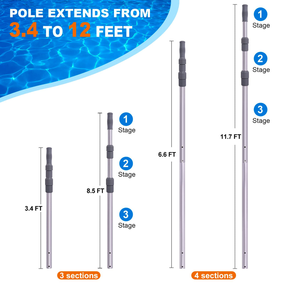 Sepetrel pole connector close-up showing 1-1/4" universal fit benefit