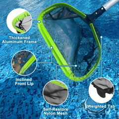Sepetrel telescoping pole fully extended demonstrating reach for deep pools
