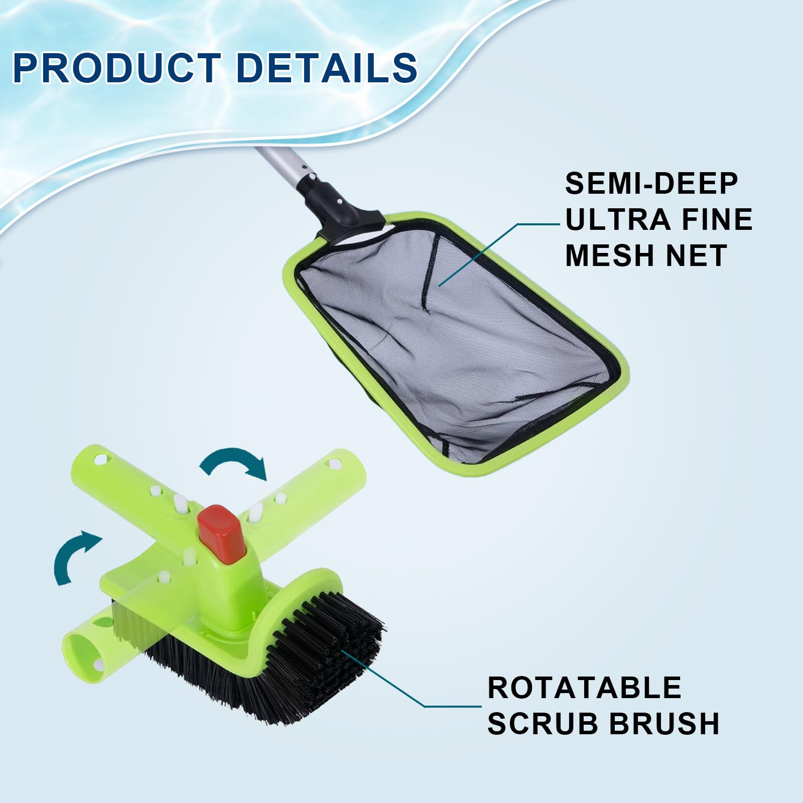 Sepetrel rotatable scrub brush angled for targeted grout cleaning