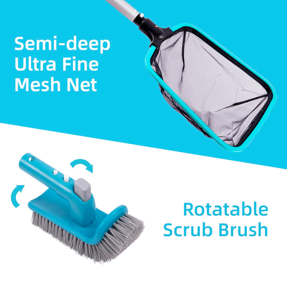 Sepetrel semi-deep fine mesh skimmer net showing high-capacity debris capture