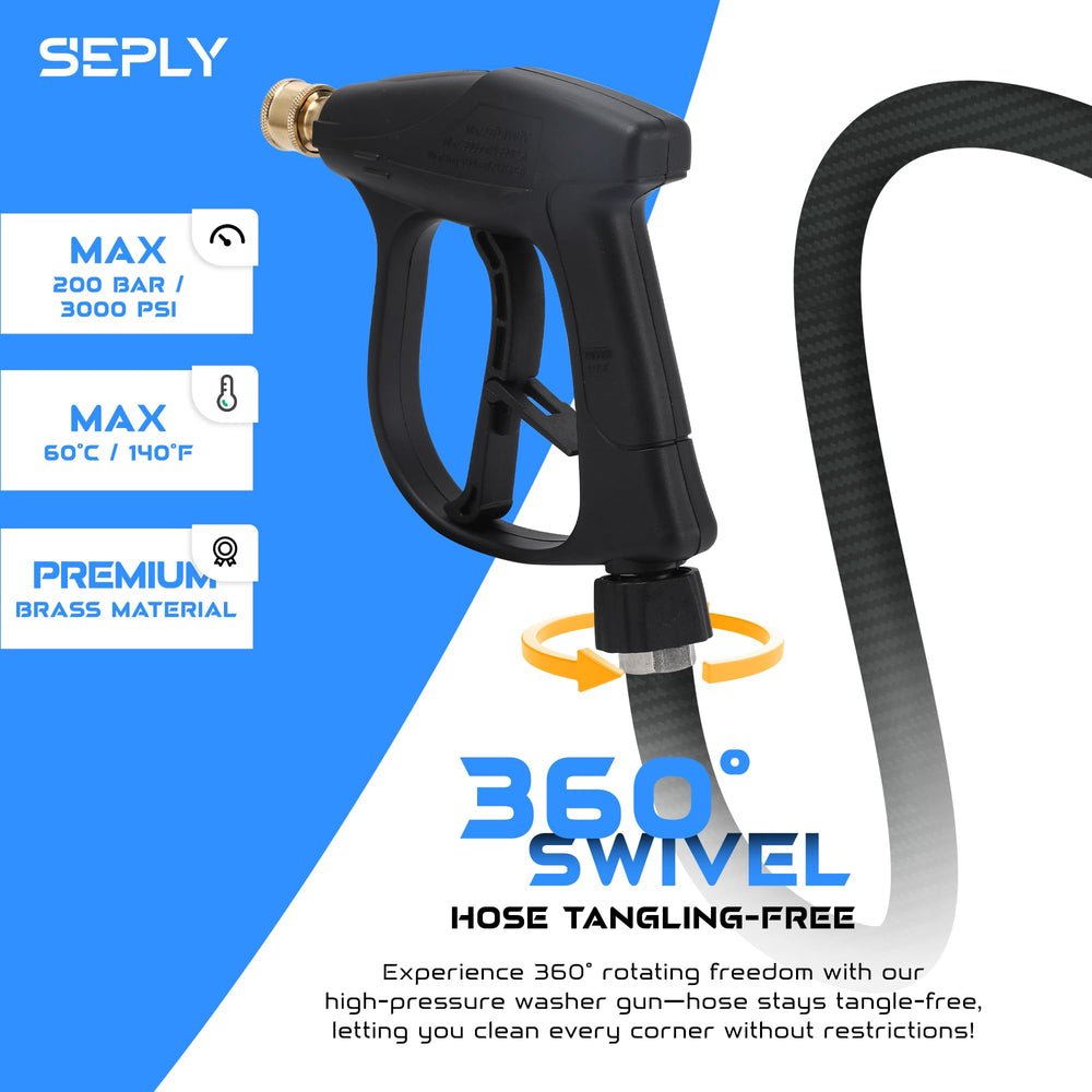 SEPLY boquilla rotatoria en primer plano que ofrece limpieza 360 grados