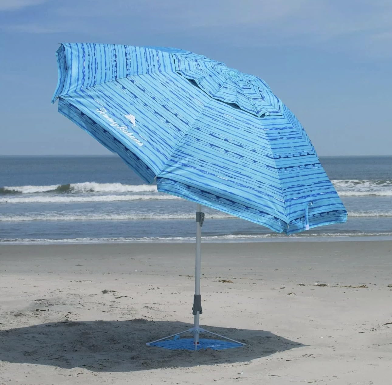 Sepras sand anchor detail with fold-down handles for secure beach installation