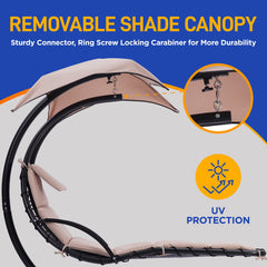 SereneLife adjustable canopy demo providing UV shade control for cooler lounging