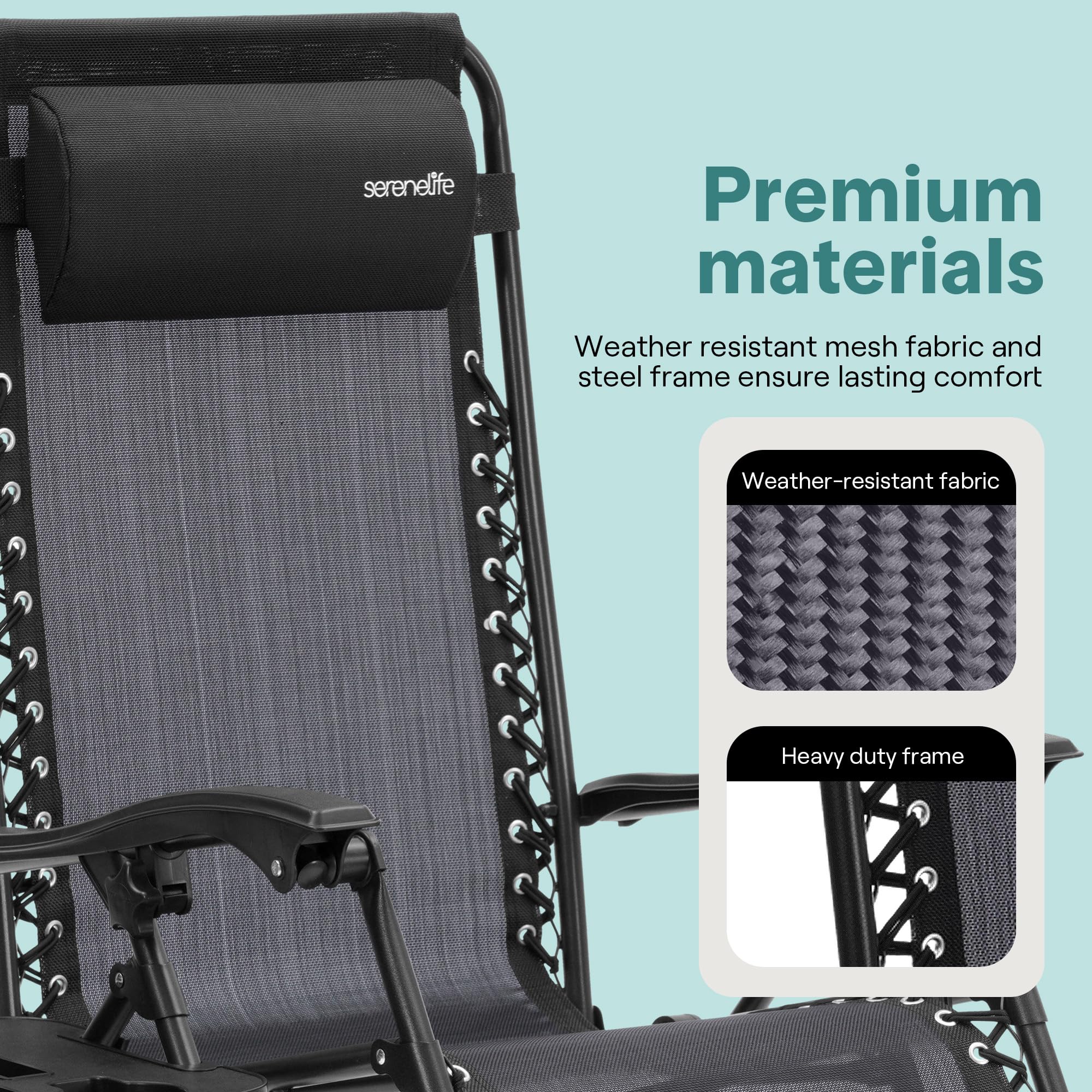 SereneLife lounge chair set on garden patio illustrating outdoor relaxation setup