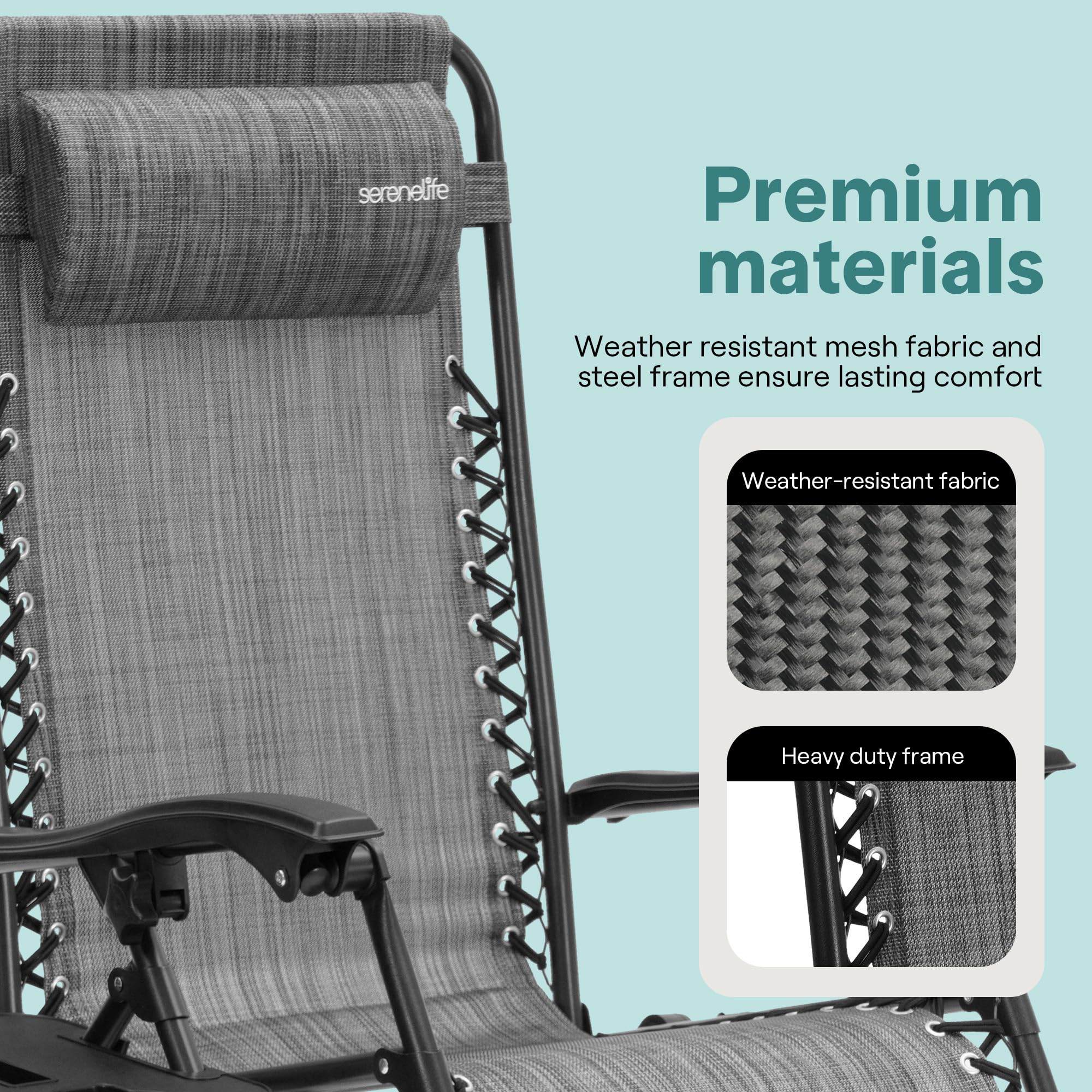 SereneLife chairs in backyard lifestyle showing relaxed outdoor use