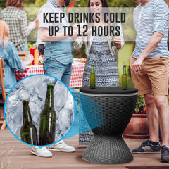 SereneLife cooler interior open filled with ice and drinks for long-lasting refreshment