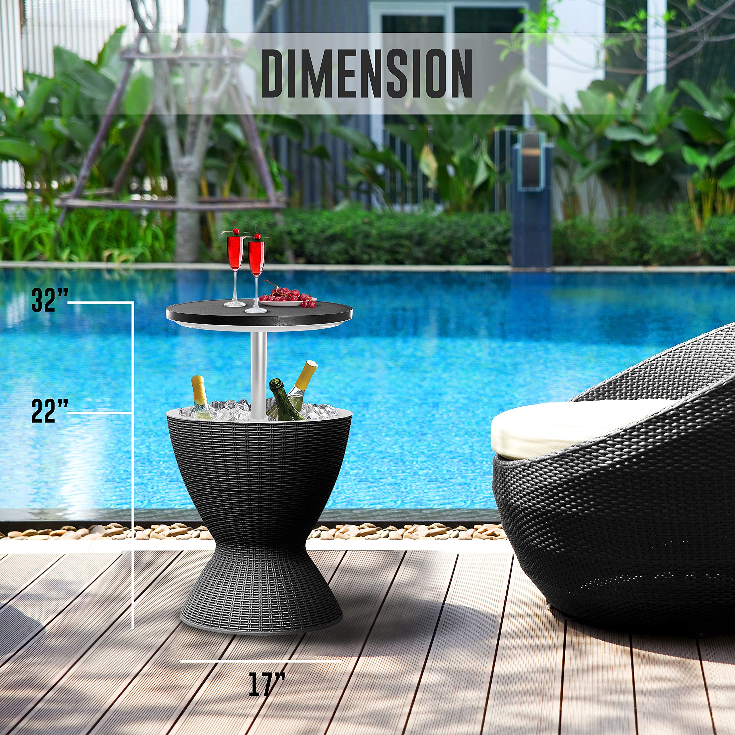 SereneLife tabletop closed as a coffee table offering a neat serving surface
