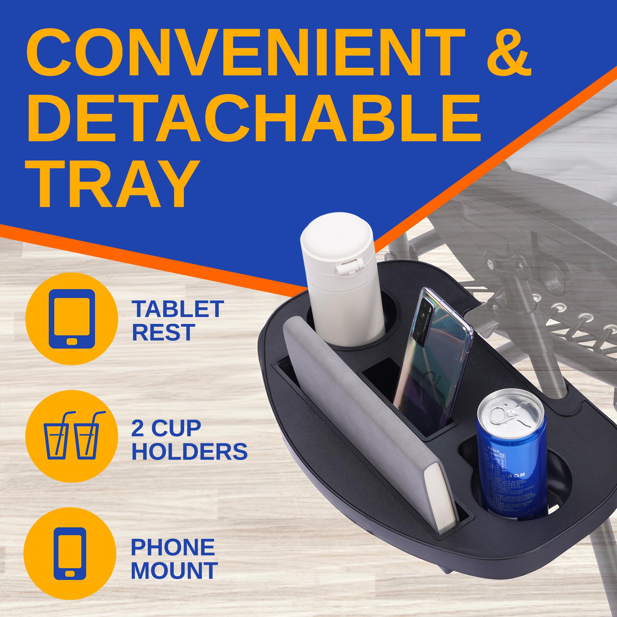 SereneLife folded chair compact for storage and easy transport