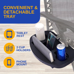 SereneLife folded chair compact for easy transport and storage