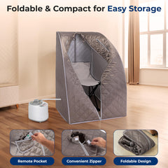 SereneLife folding chair inside tent demonstrating comfortable seated relaxation