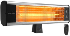 SereneLife front view of wall-mounted heater showing sleek design and instant warmth