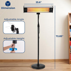 SereneLife patio heater in use at a table providing comfortable outdoor warmth