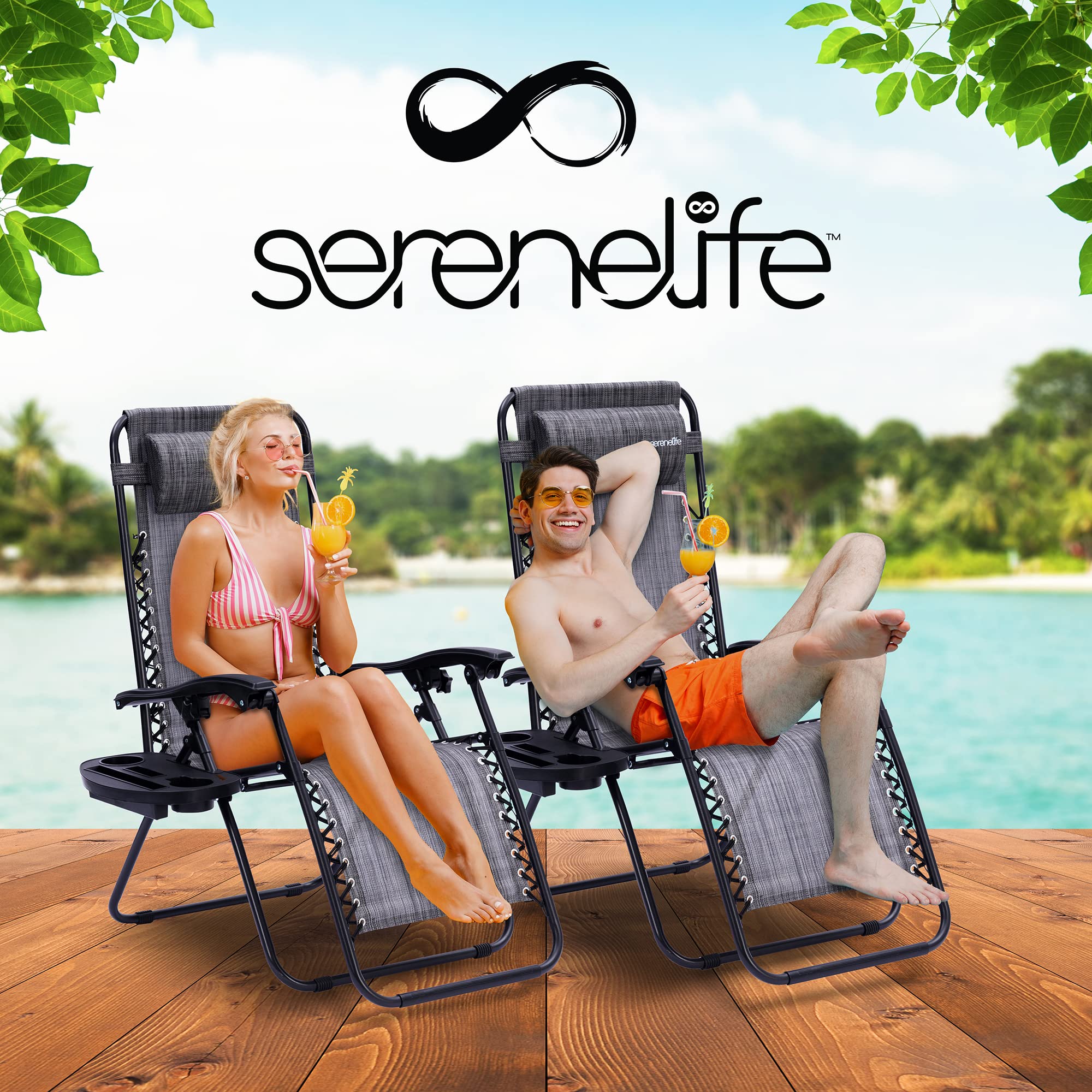 SereneLife chairs in a patio scene illustrating outdoor relaxation use