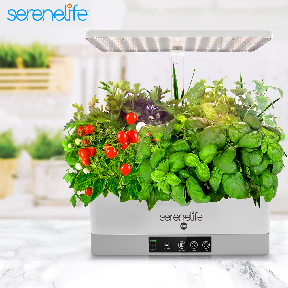 SereneLife LED light panel and post detail providing controlled full-cycle illumination