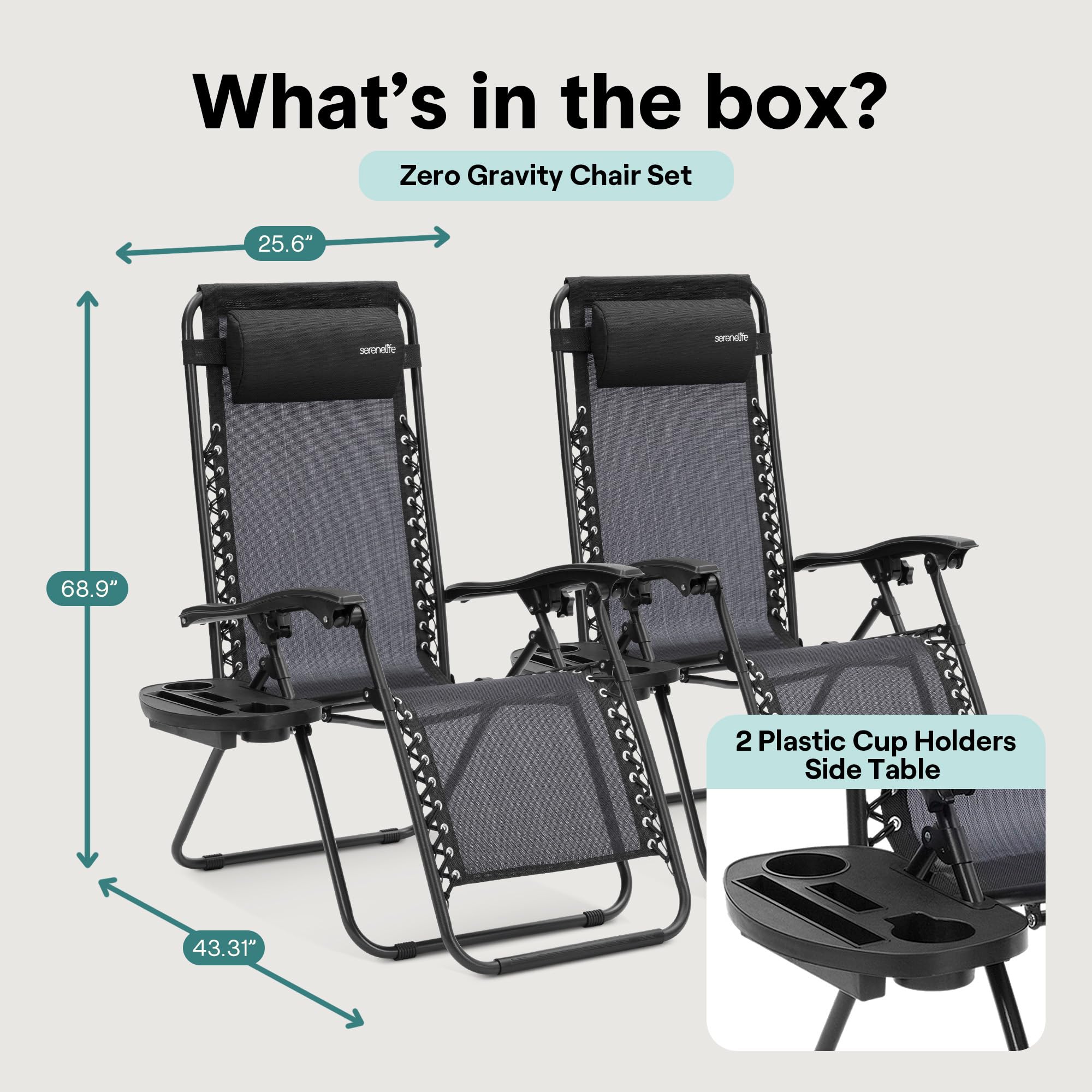 SereneLife chair with person seated for scale showing stable support and size