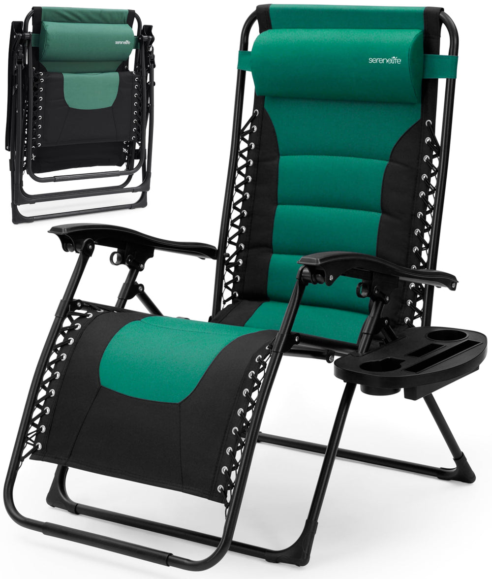 SereneLife front view of recliner showing frame and seating for comfortable lounging