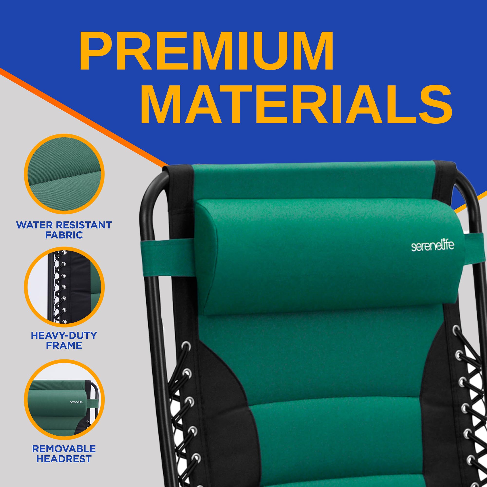 SereneLife adjustable headrest close-up illustrating personalized neck support