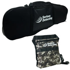Serious Detecting front view of padded carry bag shows durable protection