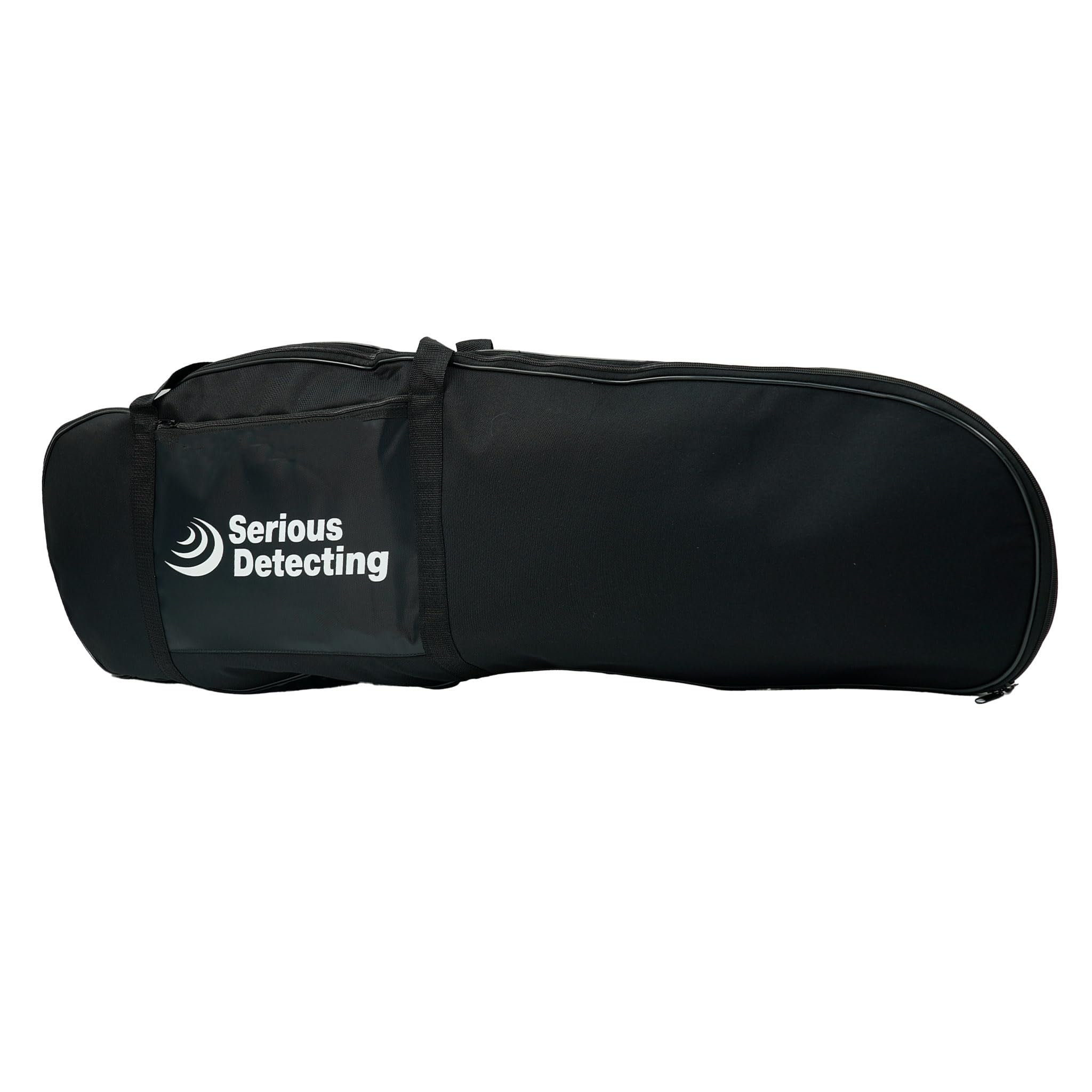 Serious Detecting bag next to backpack to illustrate compact travel size