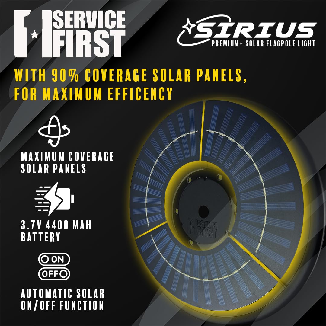 Service First Sirius closeup of inner and outer LED rings highlighting even illumination