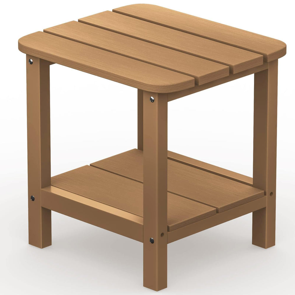 SERWALL front view showing compact two-tier table and stable design
