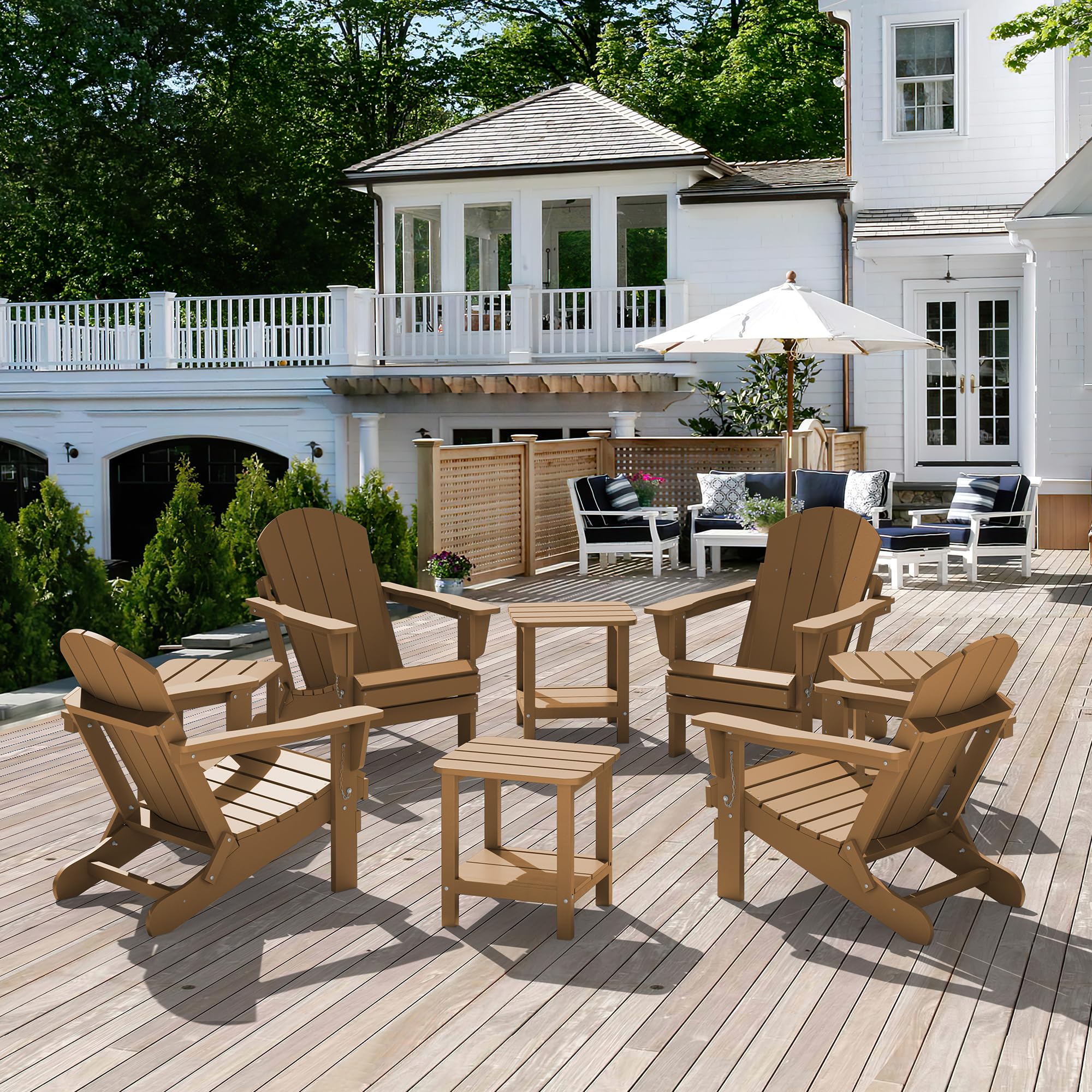 SERWALL table in patio scene enhancing outdoor entertaining space