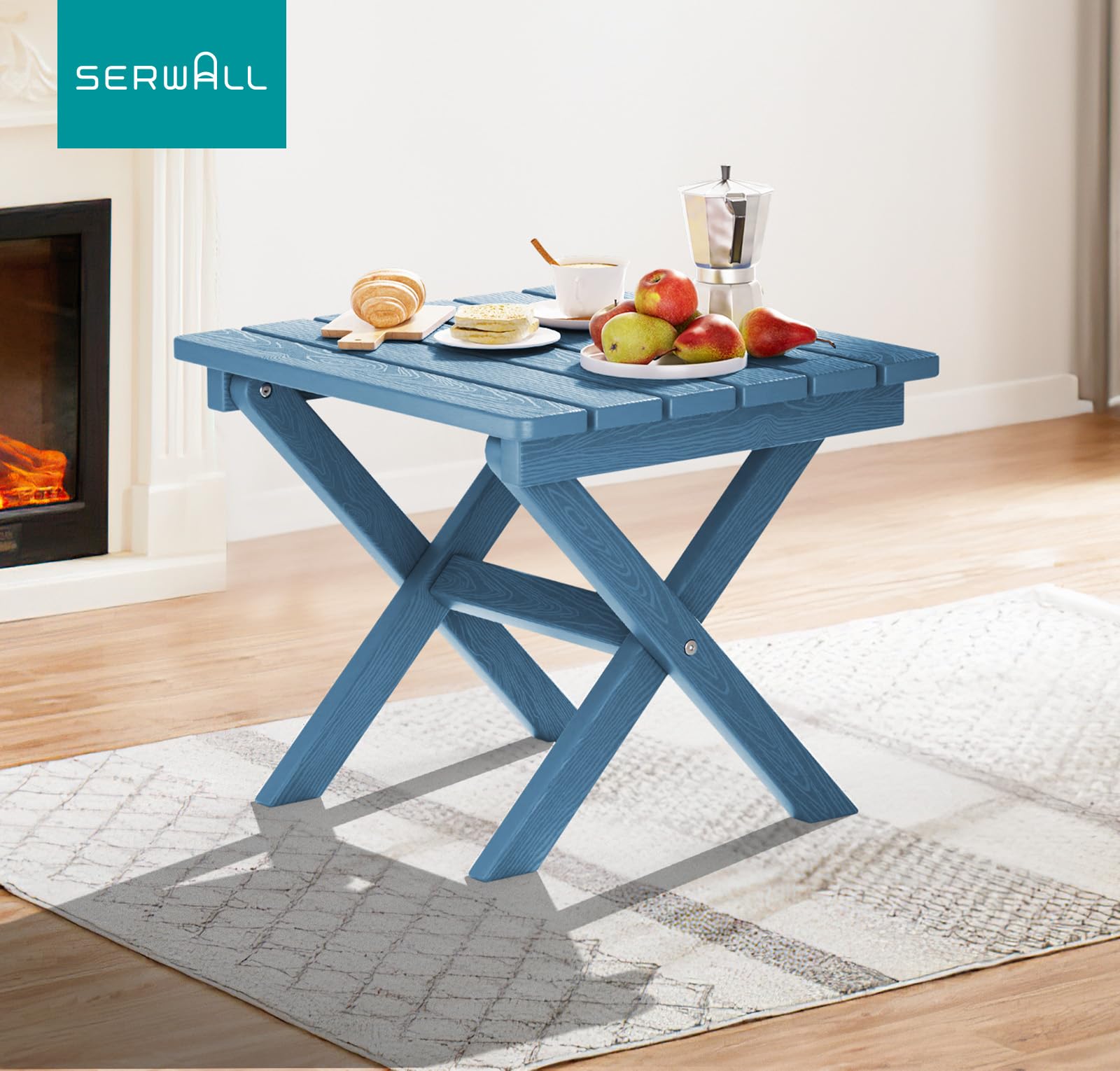SERWALL tabletop with cup and phone showing stable surface for drinks benefit