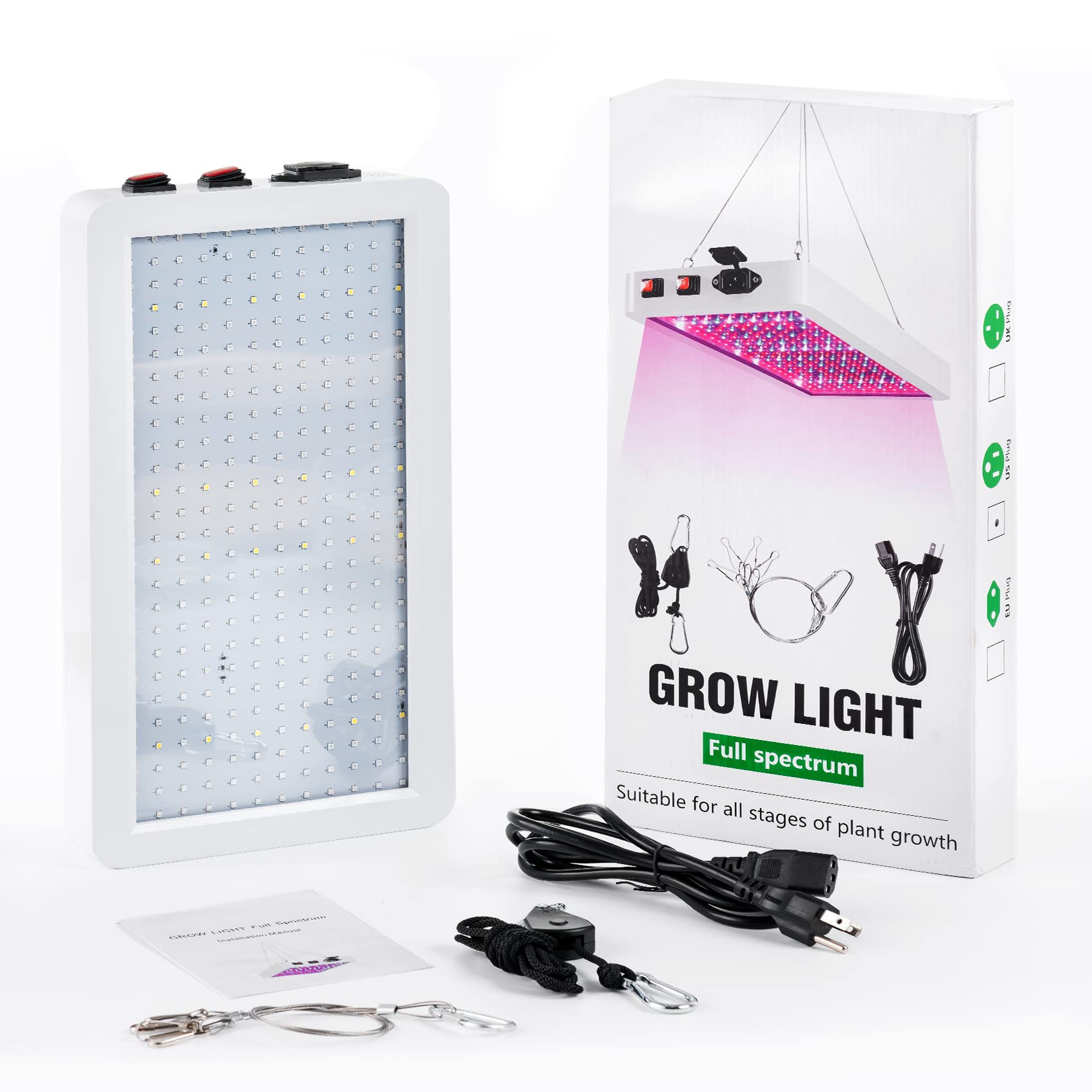 SERWING in a grow tent over herbs showing bright uniform light and healthy compact growth