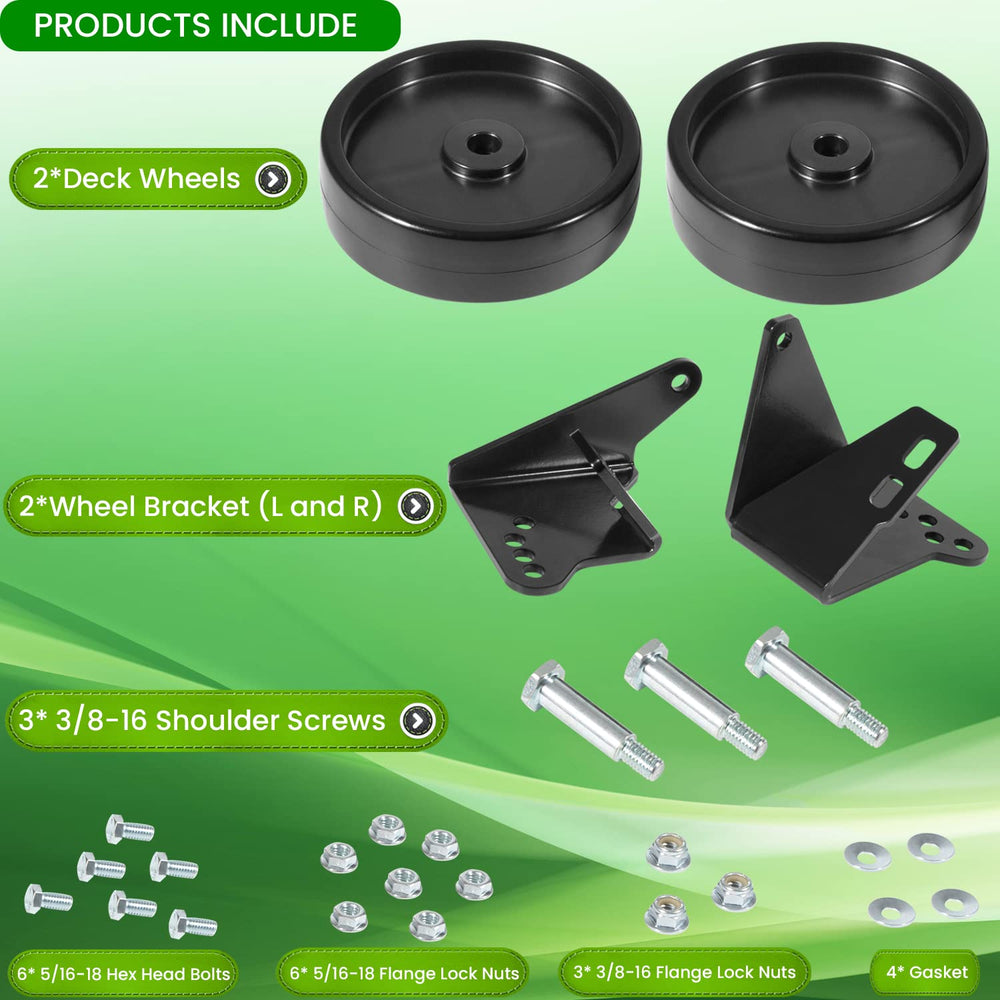 sevencow wheel installed on 38-inch deck demonstrating improved deck stability