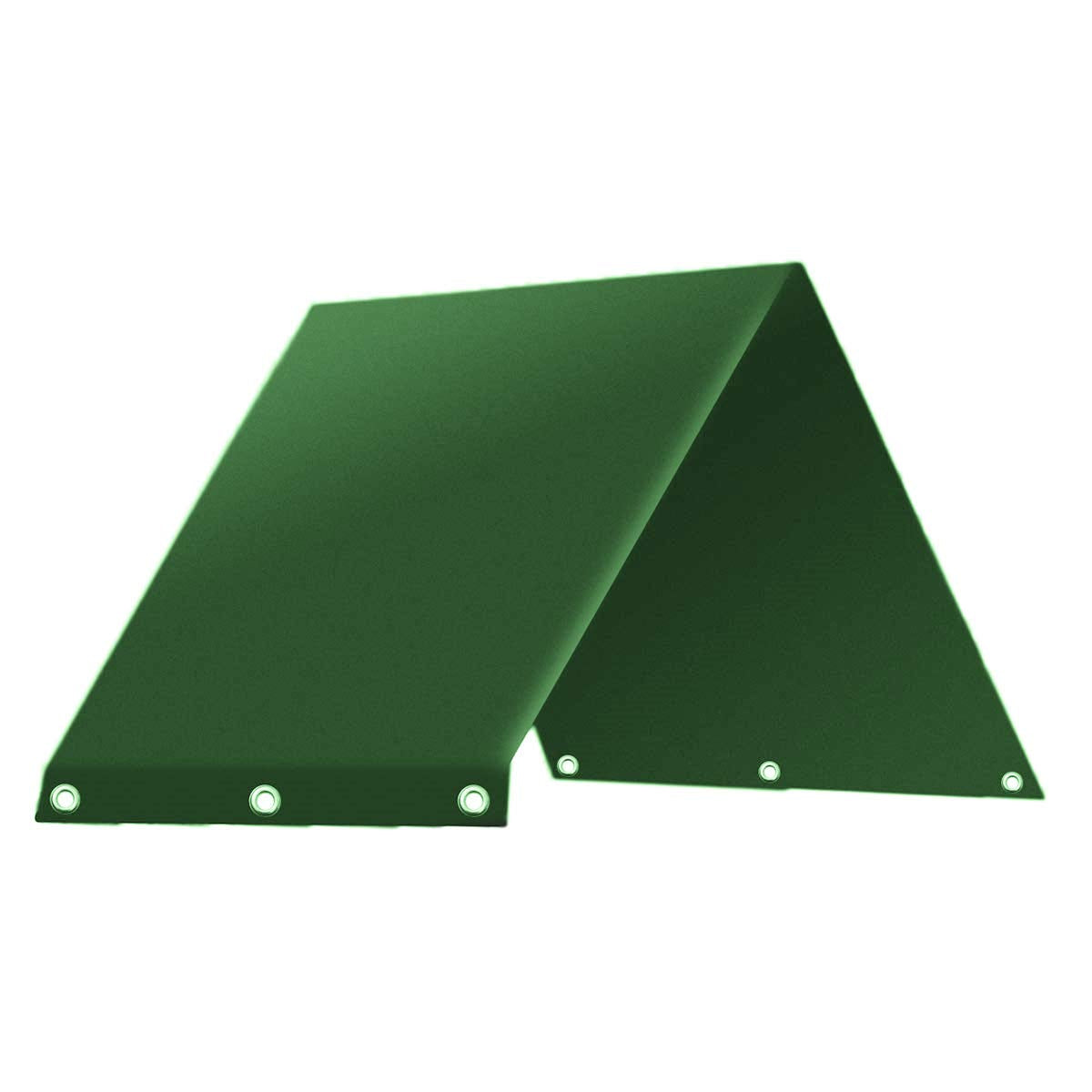 SEVENMORE front view of green canopy showing full coverage and protection