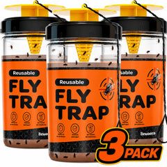 SEWANTA front view of three traps showing label and hang ties, clear benefit visible