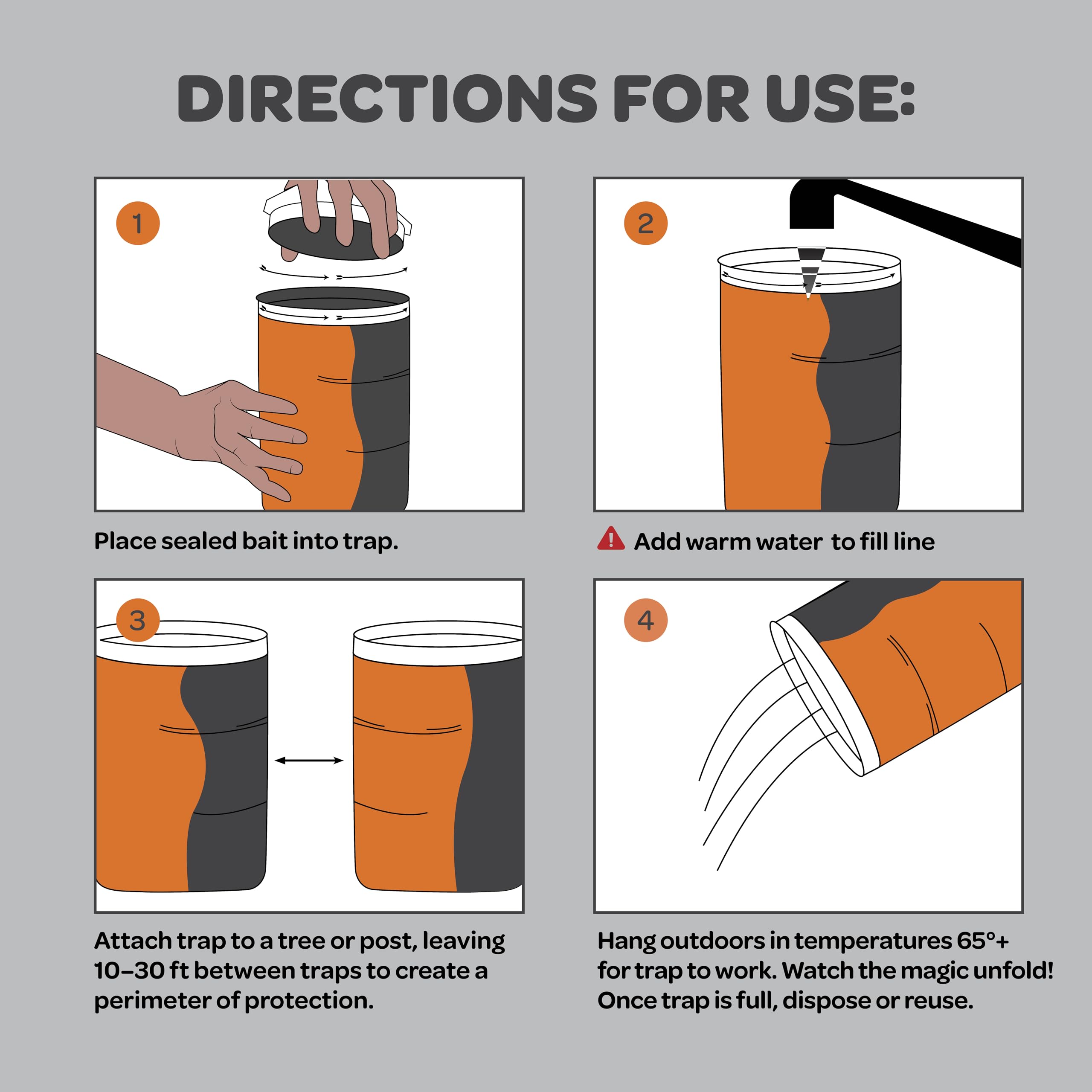 SEWANTA trap next to soda can for scale, shows compact, portable size benefit