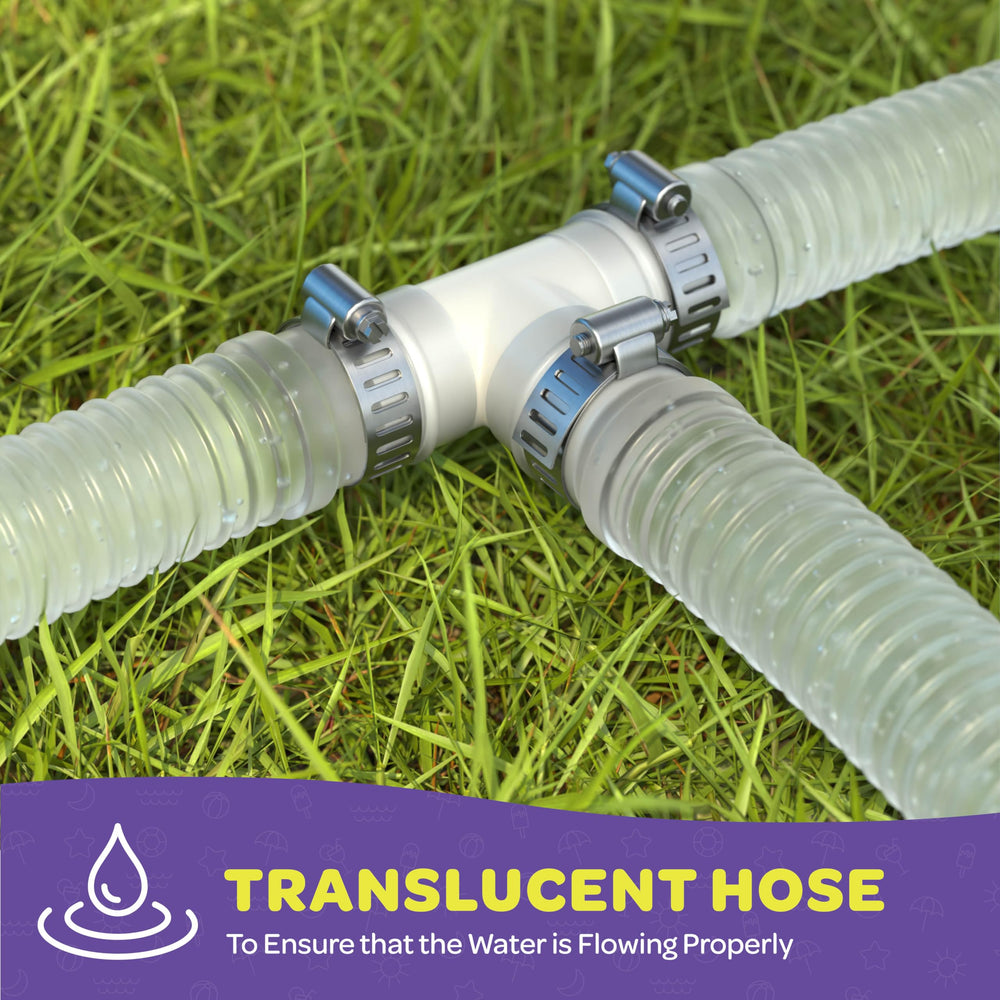 SEWANTA translucent hose detail highlighting clear tubing for visible water flow