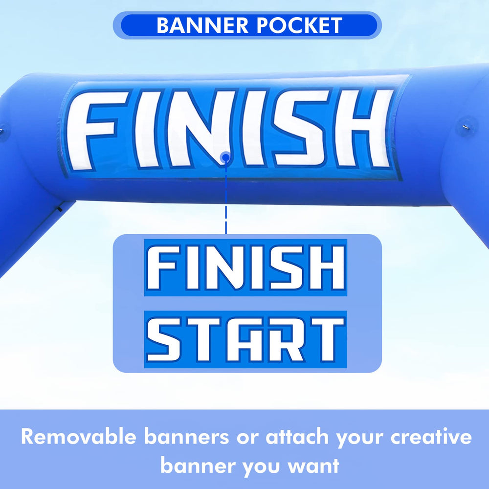 sewinfla removable banner detail showing logo attachment flexibility