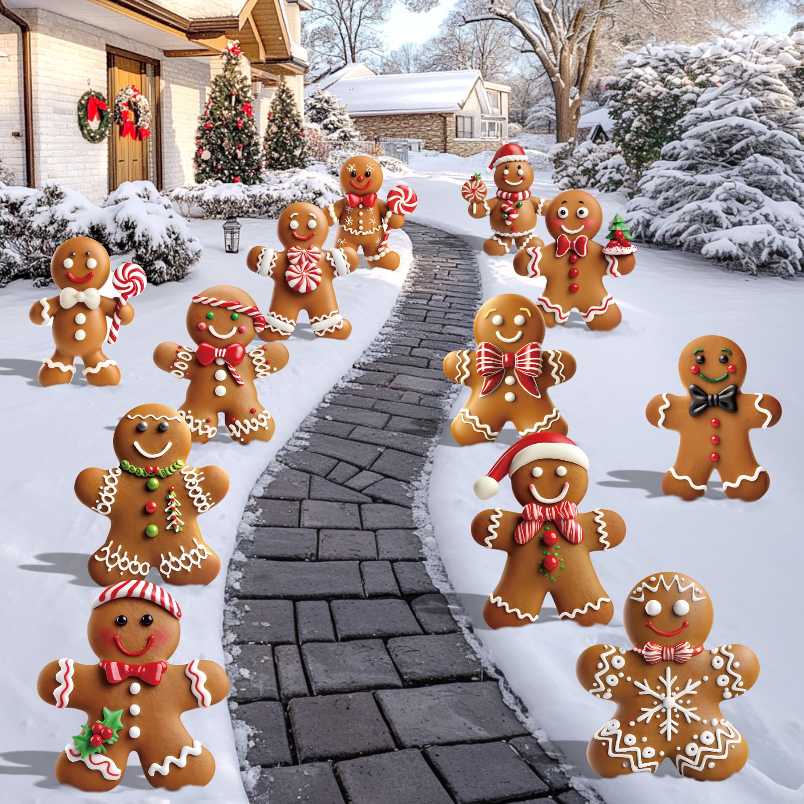 sewrung gingerbread front view showing cheerful designs and curb appeal