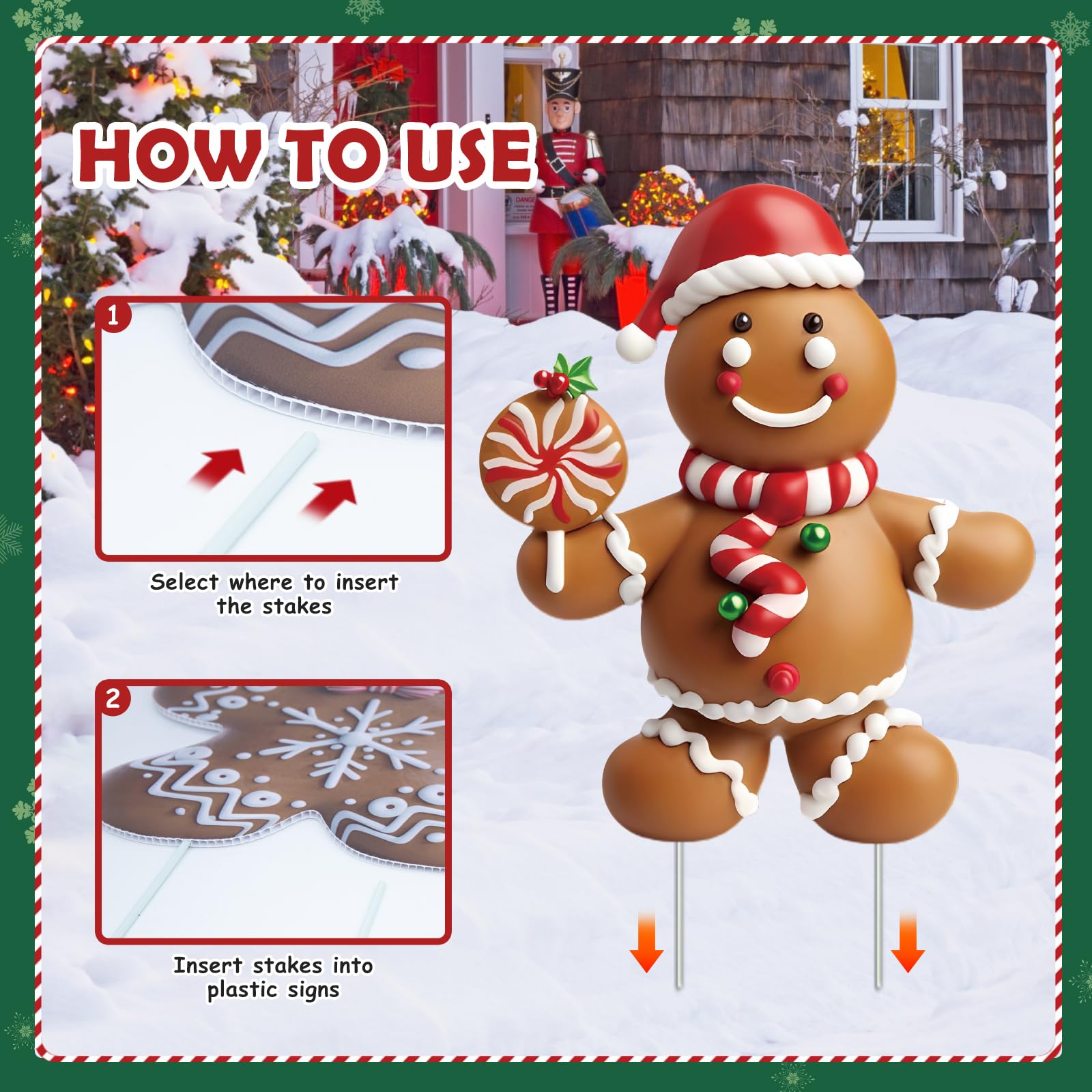 sewrung gingerbread beside a ruler showing scale for placement planning
